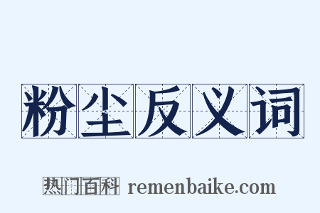 粉尘反义词是什么意思的图片